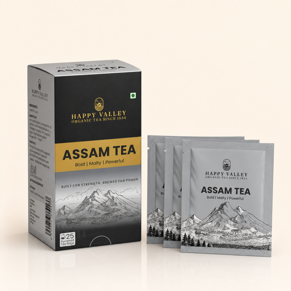 Happy Valley Assam Tea brewing instructions and serving information