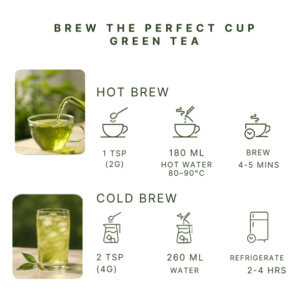Happy Valley Pure Green Tea brewed tea serving suggestion