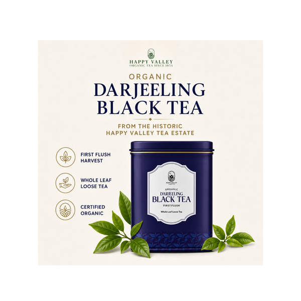 Organic Darjeeling Black Tea First Flush Whole Leaf Loose Tea