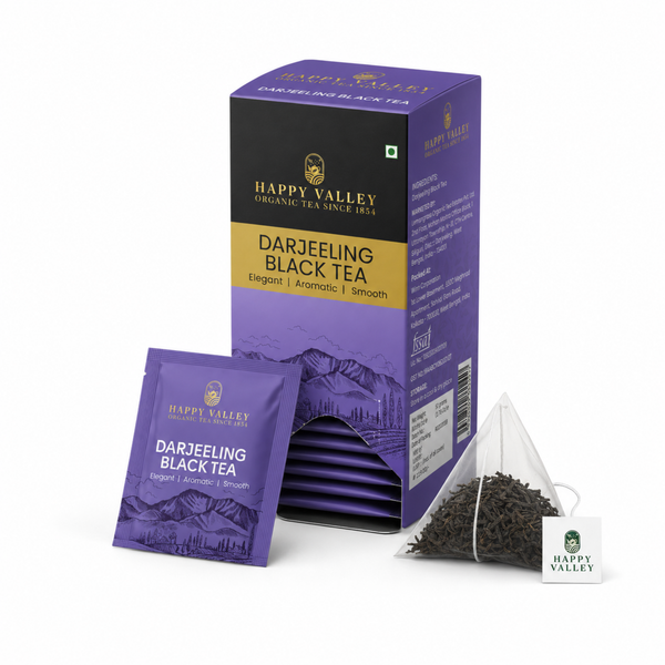 Happy Valley Darjeeling Black Tea product packaging