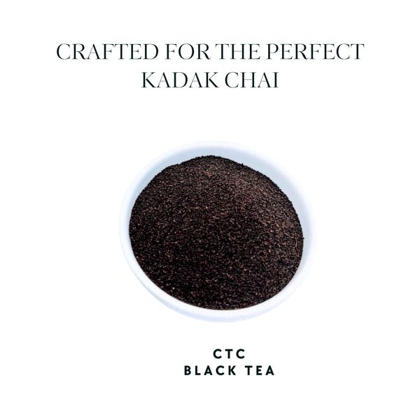 Kadak Chai – Strong Assam CTC Black Tea brewed tea serving suggestion