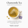Happy Valley Calm Chamomile Bliss brewing instructions and serving information