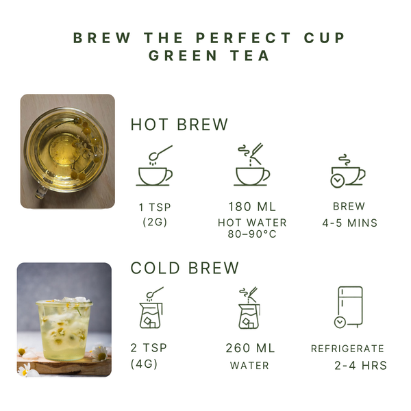 Happy Valley Calm Chamomile Bliss brewed tea serving suggestion