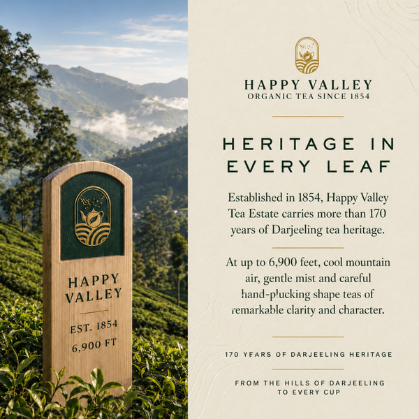Happy Valley Pure Green Tea gift packaging and product presentation