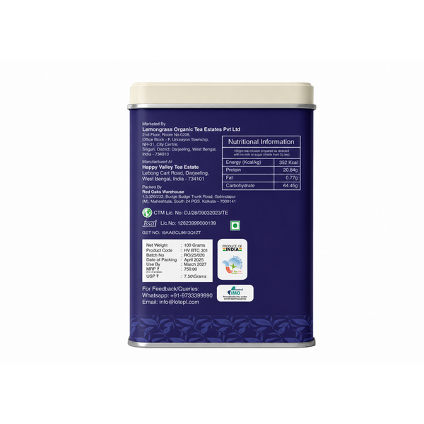 Organic Darjeeling Black Tea First Flush Whole Leaf Loose Tea brewing instructions and serving information