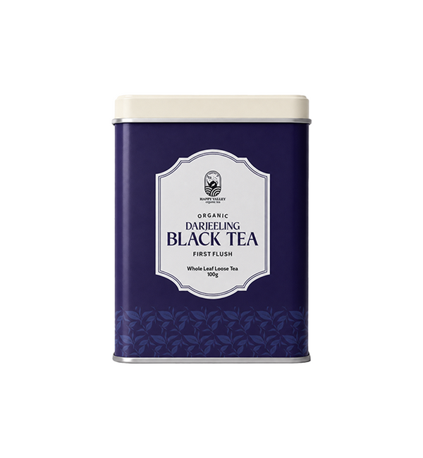 Organic Darjeeling Black Tea First Flush Whole Leaf Loose Tea product packaging