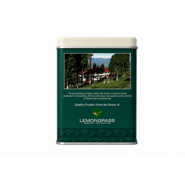 Organic Darjeeling Green Tea Whole Leaf Loose Tea packaging and key product features